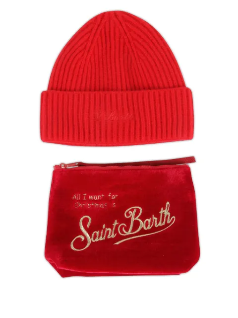 MC2 Saint Barth ribbed velvet beanie pouch (set of two)