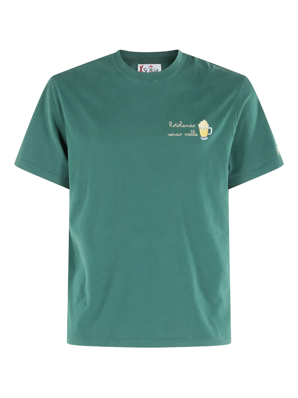 Mc2 Saint Barth Classic T Shirt In Warm Fabric In Green