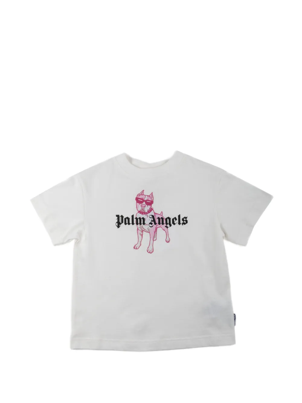Palm Angels Kids dog-print T-shirt - Bianco