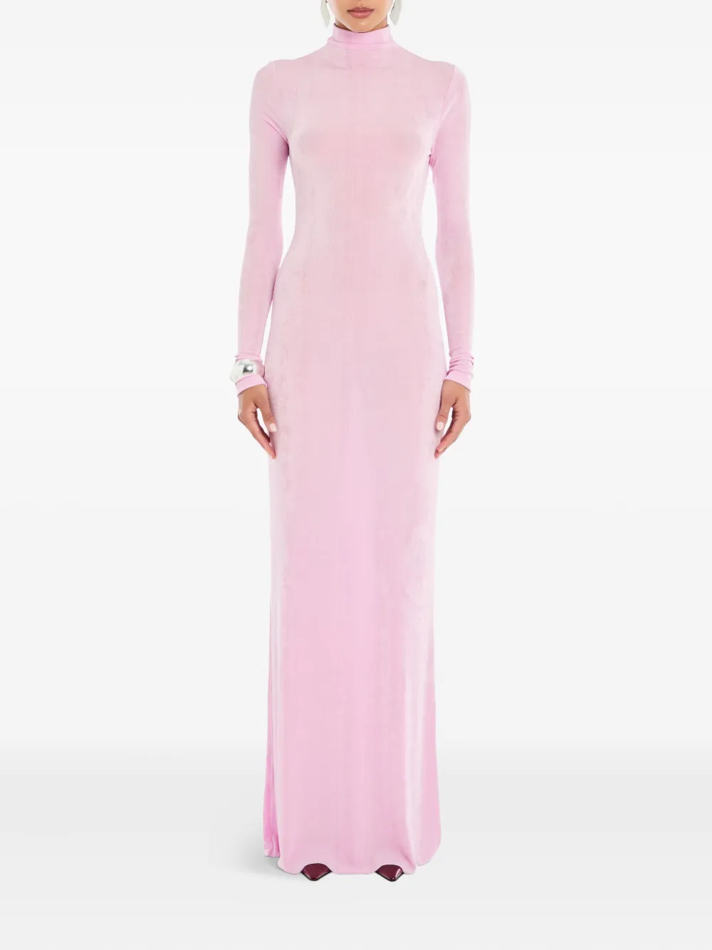 SEROYA Kim long-sleeve maxi dress - Roze