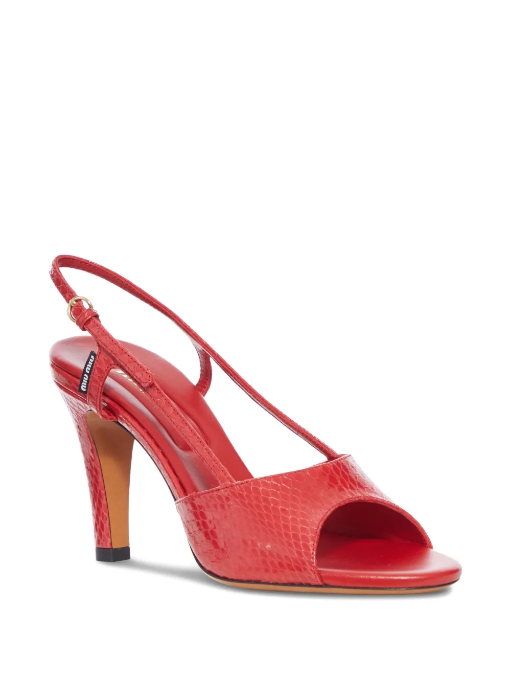 Miu 85 mm Ayers slingback sandalen Rood