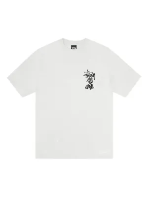 Stüssy Dice pigment-dyed T-shirt | White | FARFETCH CA
