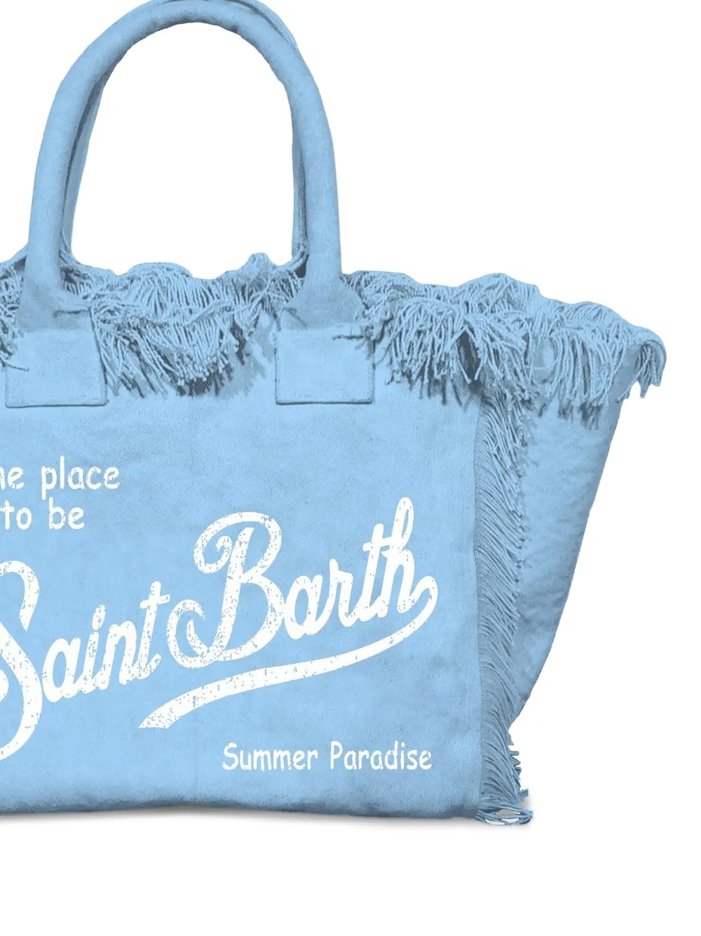 MC2 Saint Barth Strandtas met franje - Blauw