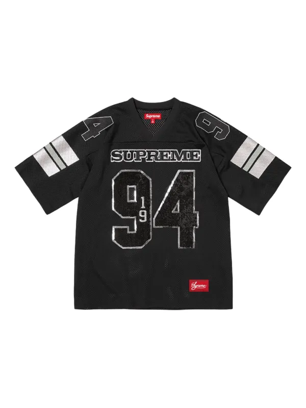 Supreme Spiderweb Football Jersey 黒　M Supreme Spiderweb Black Football Jersey | SS24KN63