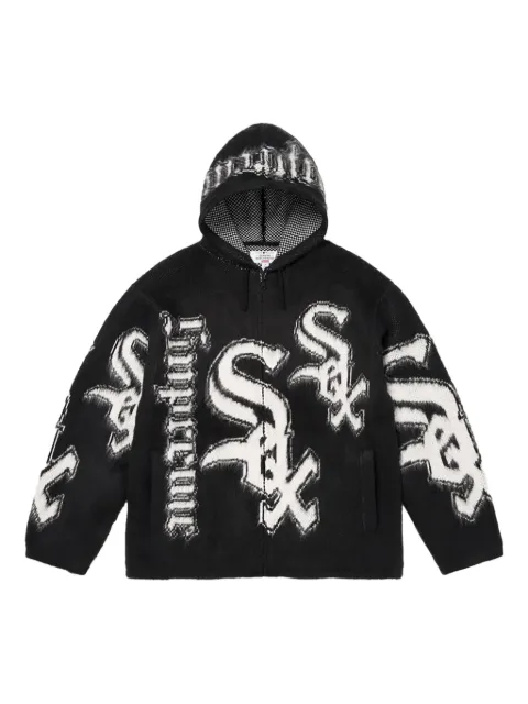 Supreme x Chicago White Sox hættetrøje med lynlås