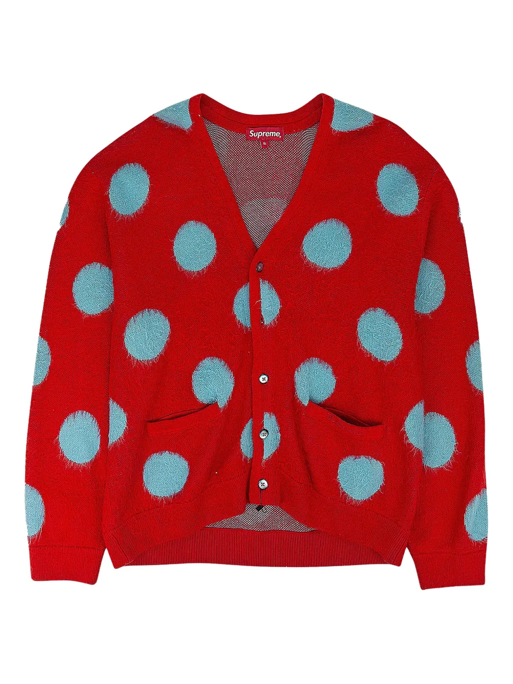 Supreme polka dot cardigan | Red | Image 1