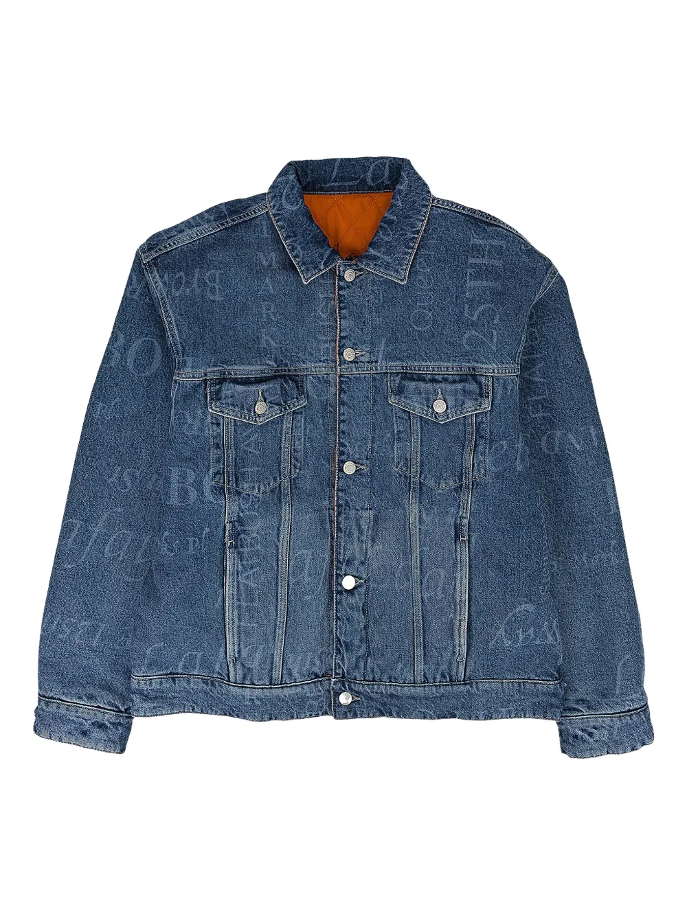 Supreme x Martine Rose text-print denim jacket | Blue | Image 1