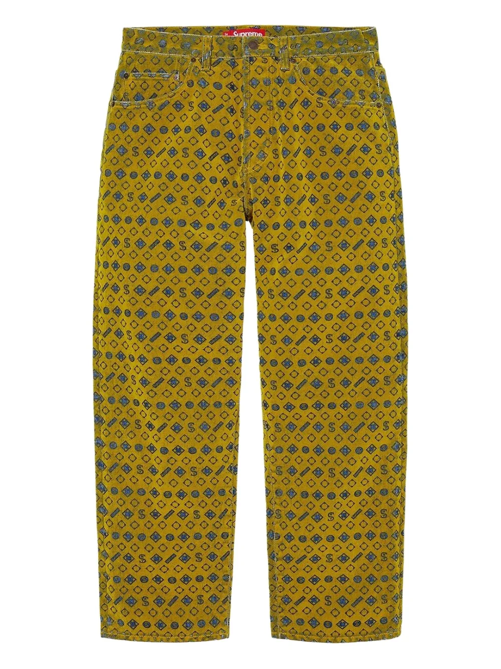 Supreme flocked jeans | Yellow | Image 1
