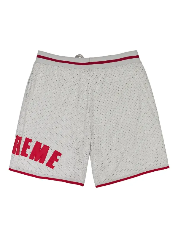 レア　Supreme ショートパンツ マルーン/ホワイト Supreme Ultrasuede メッシュ ショートパンツ | グレー | FARFETCH JP