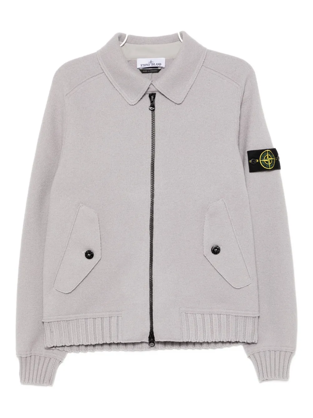 Stone Island felted wool cardigan | Grey | Image 1