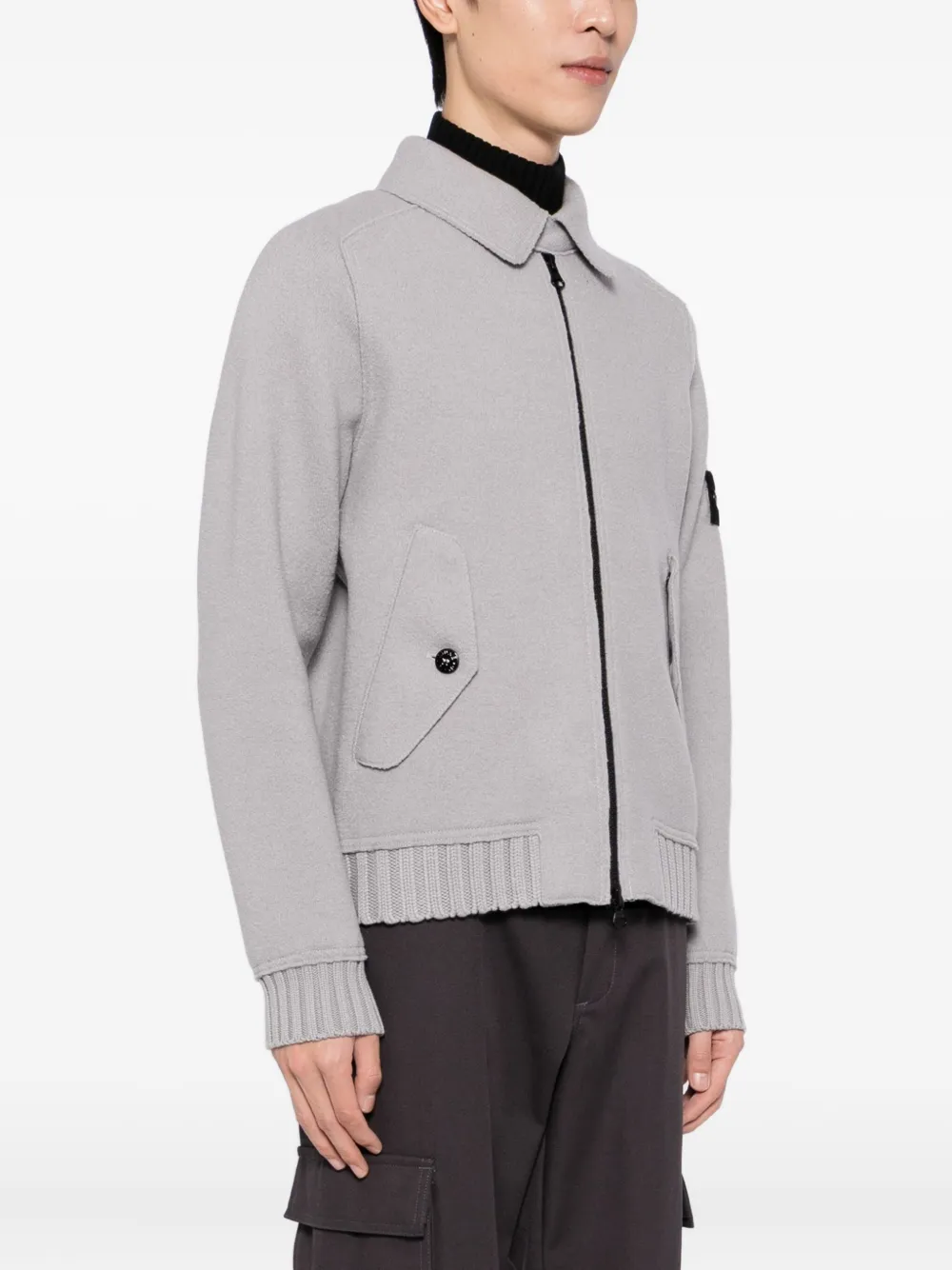 Stone Island Vilten en wollen vest Grijs