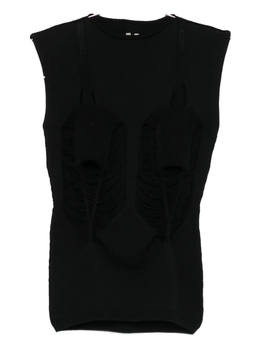 Rick Owens Crew-neck Sleeveless Top In Black