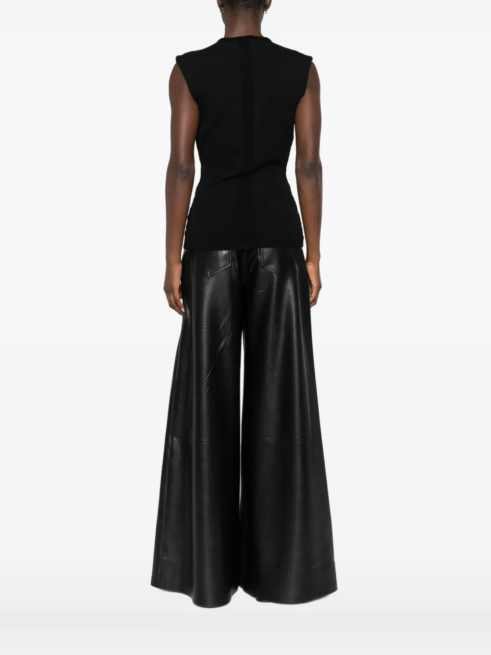 Rick Owens Crew-neck Sleeveless Top In Black