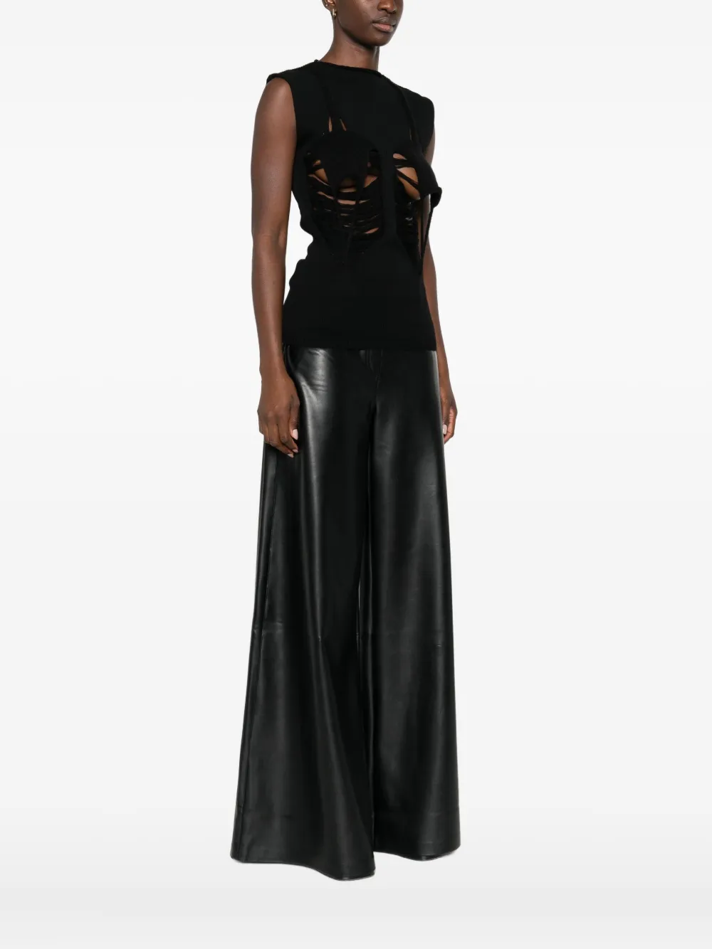 Rick Owens Crew-neck Sleeveless Top In Black