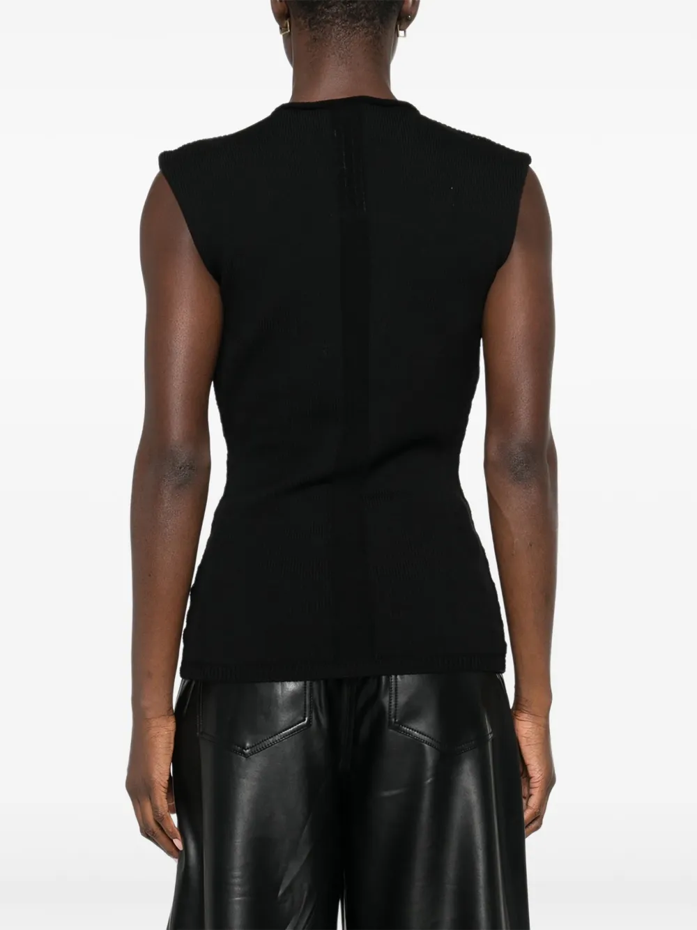 Rick Owens Mouwloze top Zwart