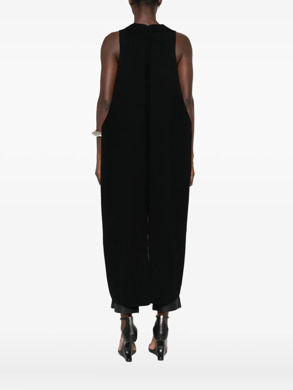 Rick Owens Gebreide top met split Zwart