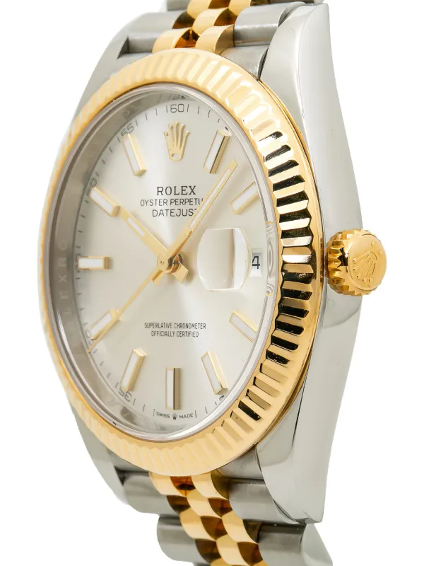 Rolex デイトジャスト 41mm | ホワイト | FARFETCH JP