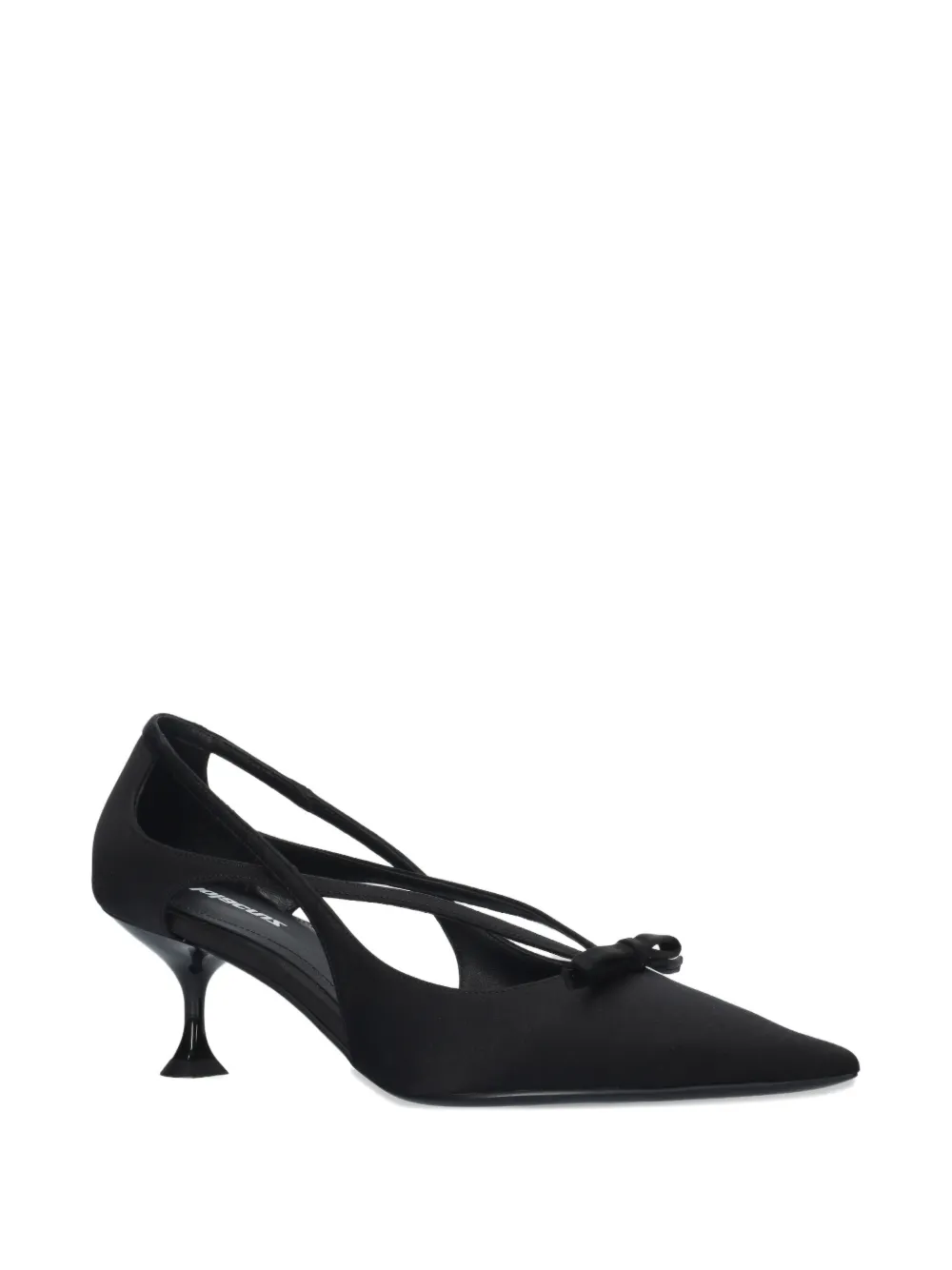 Lola Cruz 55mm Tina Bow Pumps In Black