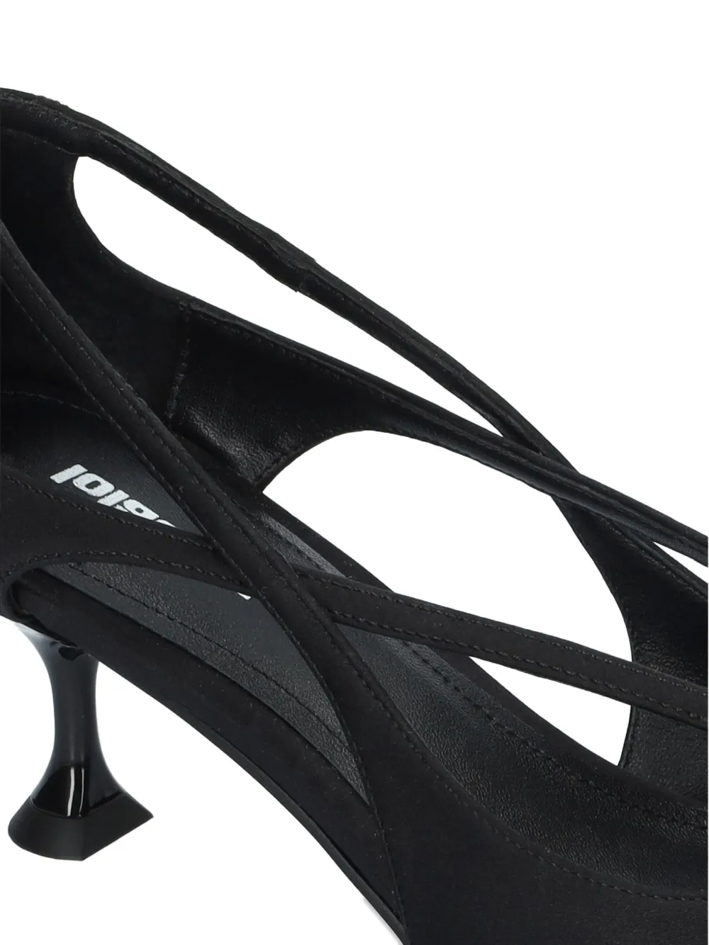 Lola Cruz 55mm Tina bow pumps Zwart