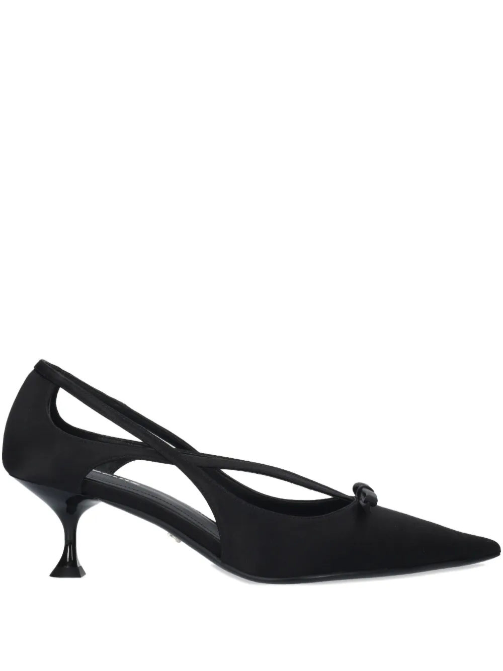Lola Cruz 55mm Tina bow pumps Zwart