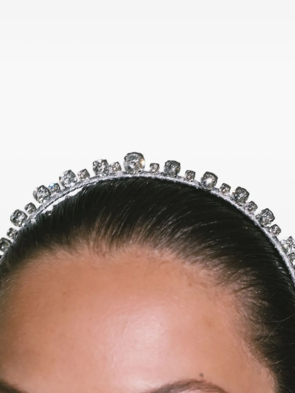 Jennifer Behr Crystal Camille Headband In Silver
