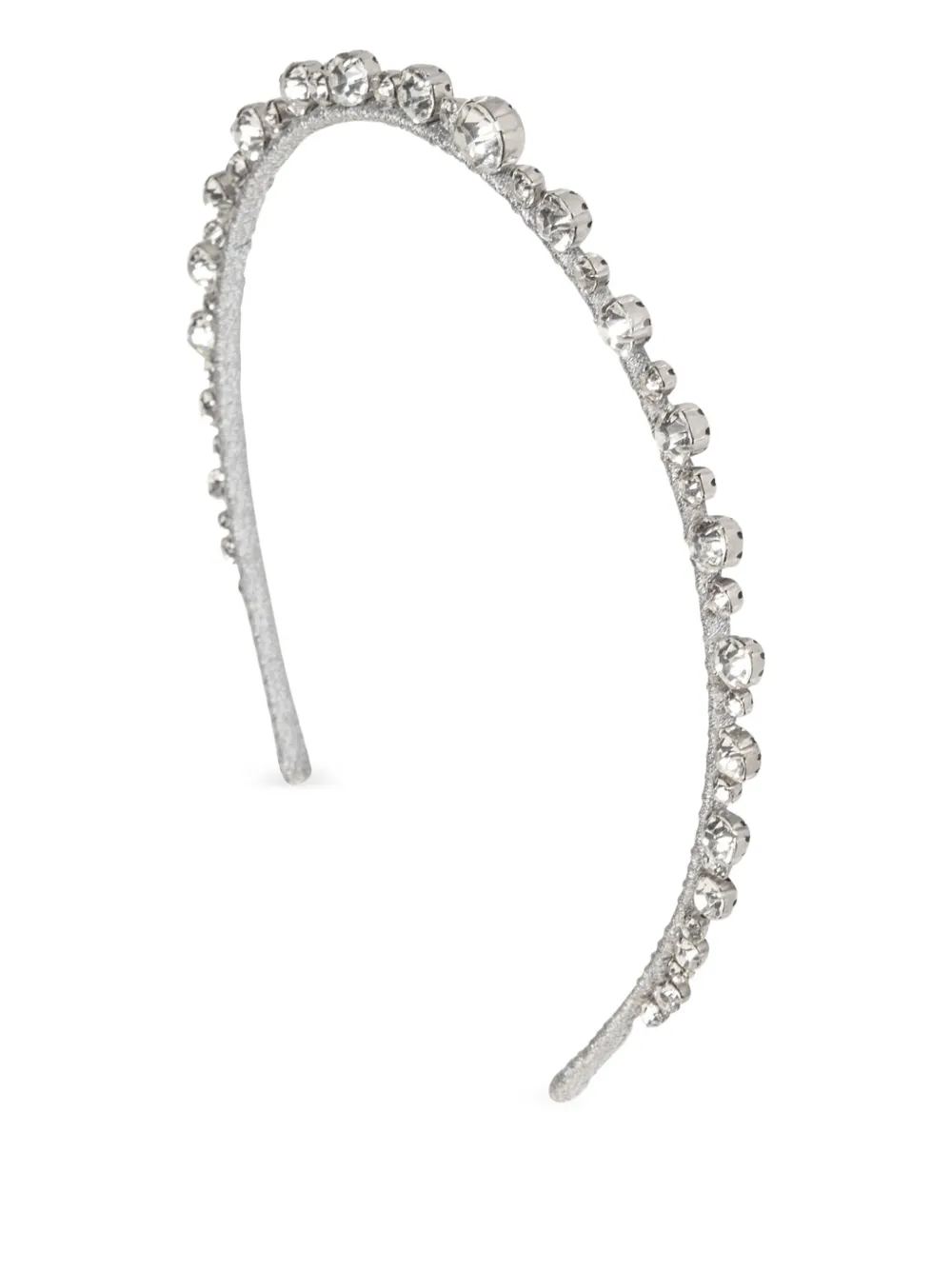 Jennifer Behr Crystal Camille Headband In Silver