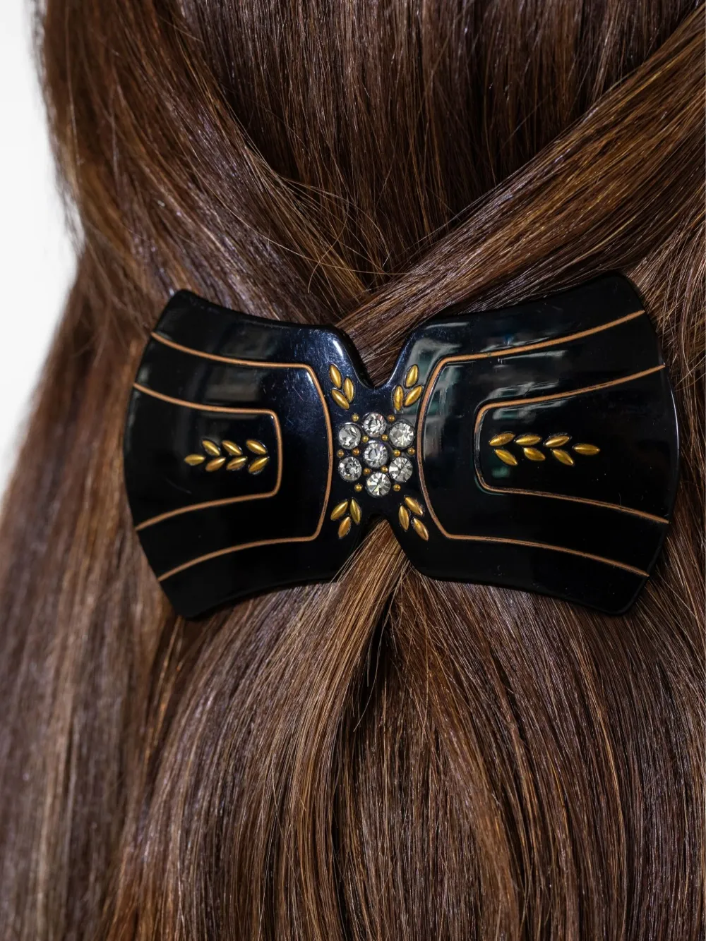 Jennifer Behr Maude verfraaide haarspeld Zwart