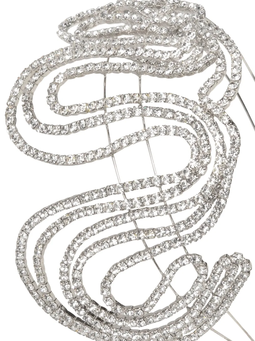 Jennifer Behr Verfraaid haarstuk met rhodium kristallen Zilver