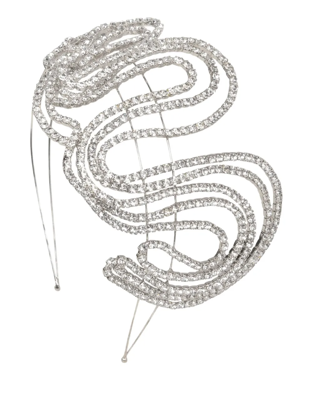 Jennifer Behr Verfraaid haarstuk met rhodium kristallen Zilver