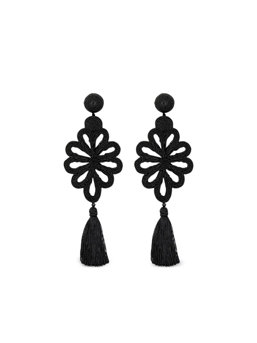 Jennifer Behr Orecchini a fiori - Nero