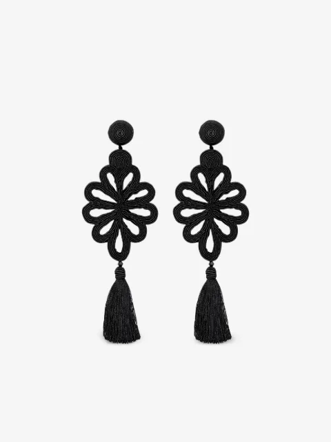 Jennifer Behr floral tassel esperanza earrings