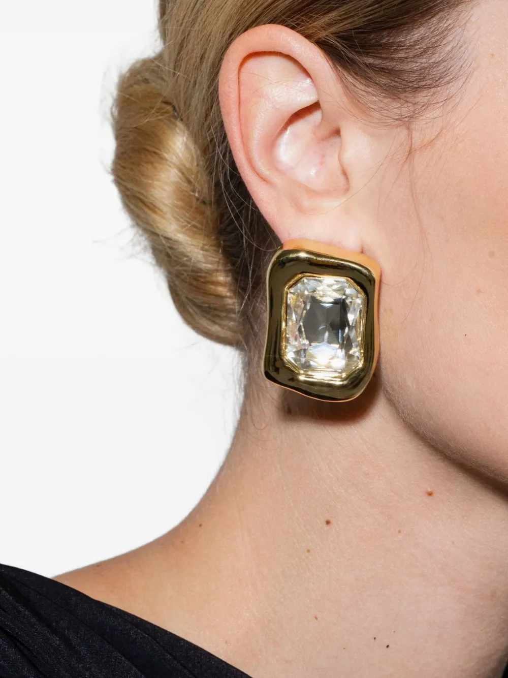 Jennifer Behr Caterina vierkante oorbellen - Goud