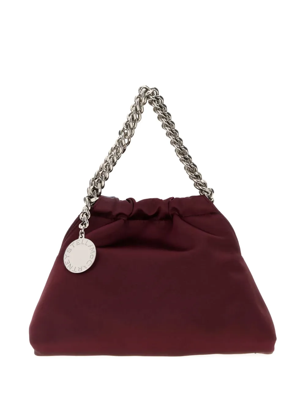 Stella Mccartney Burgundy Satin Falabella Handbag In Burgundy