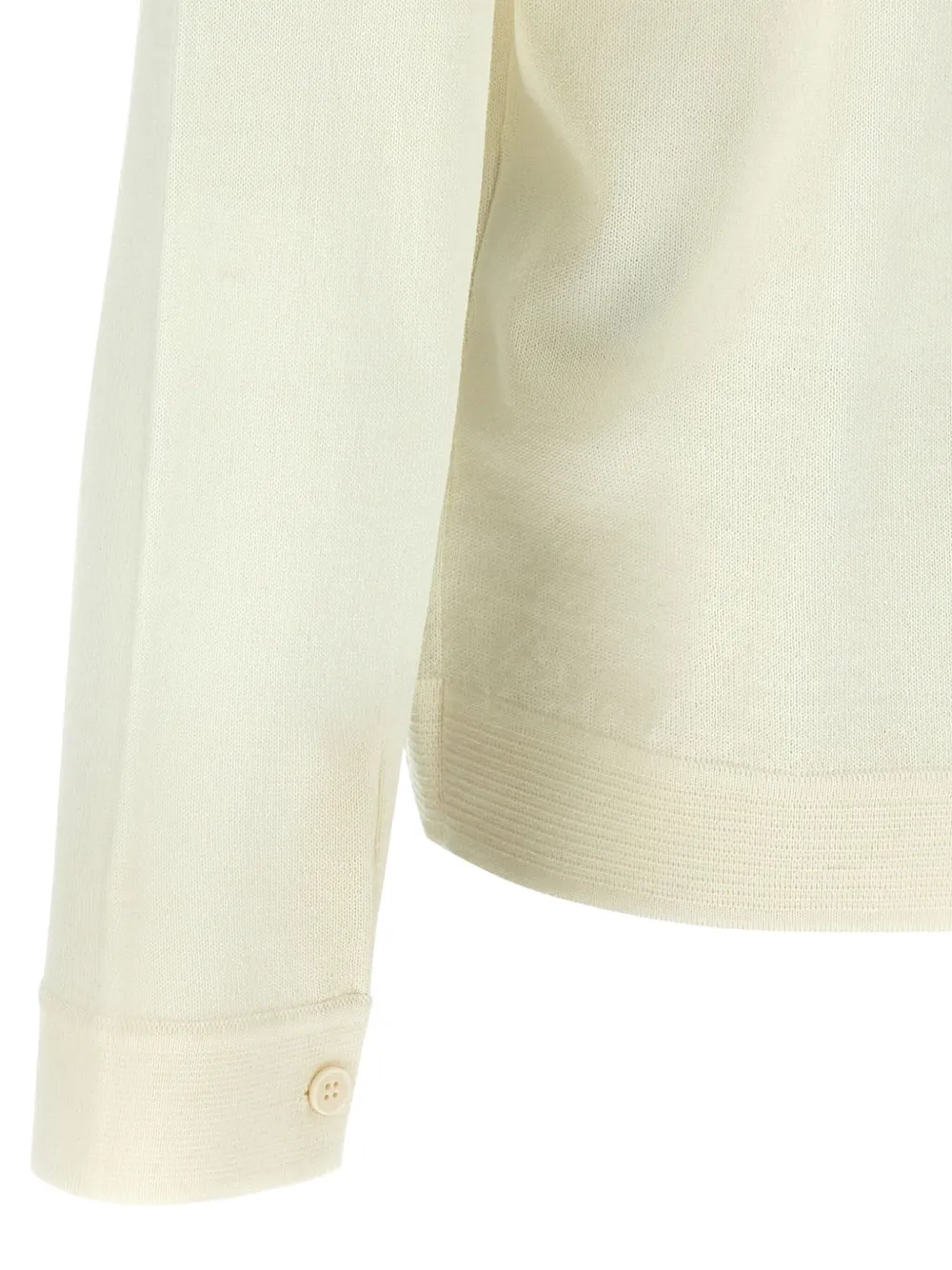 Roberto Collina Gebreid overhemd met knoopsluiting Geel