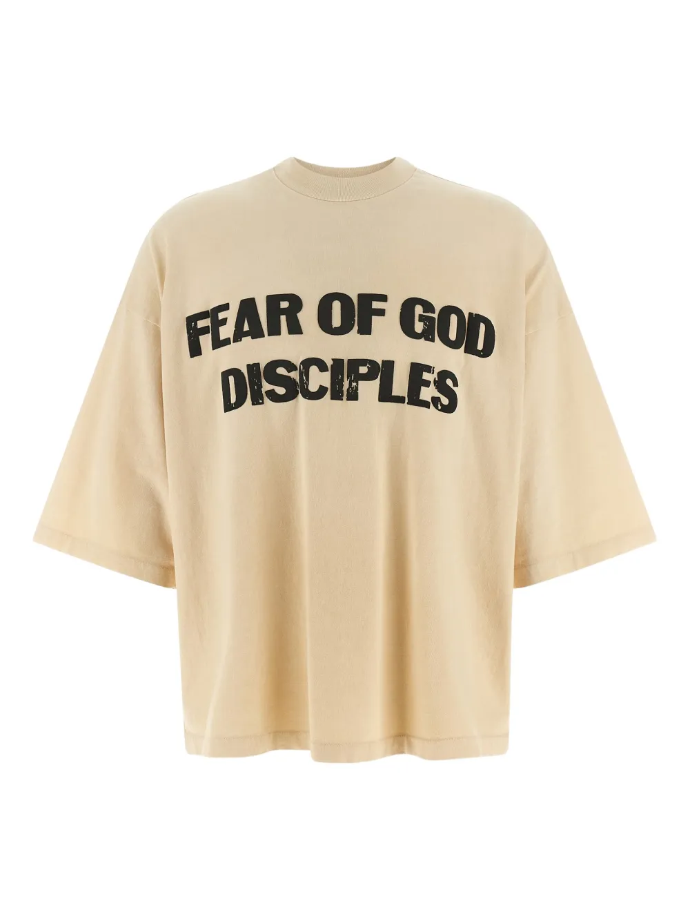 Fear Of God Graphic Print Crew Neck Short Sleeve T-shirt In Brown