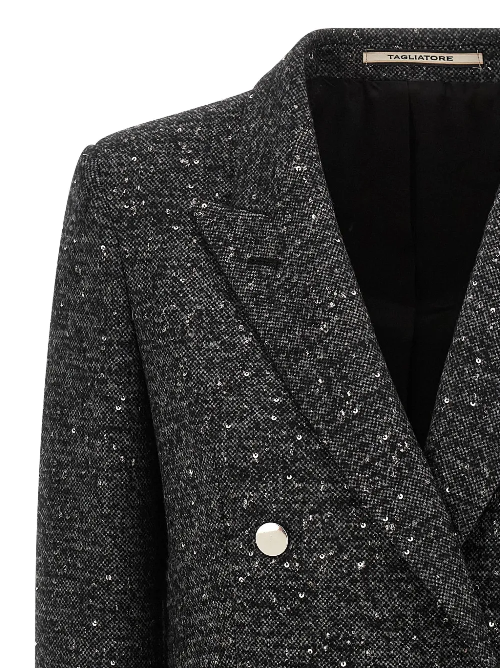 Tagliatore J-asmine10b Blazer In Grey Wool In Black