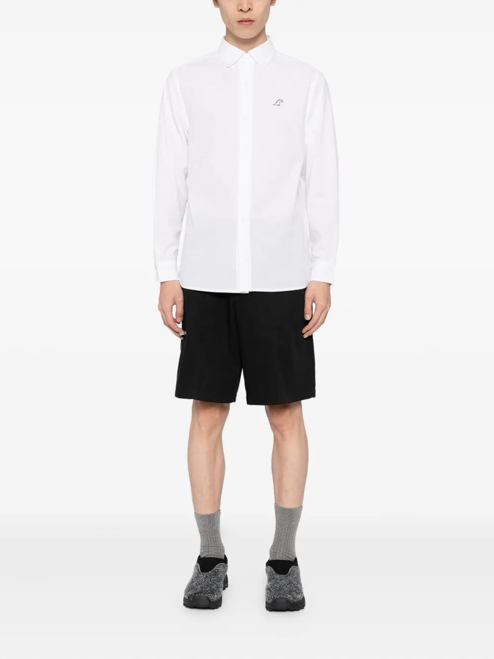 SPORT b. by agnès b. Dino-embroidered shirt - Wit
