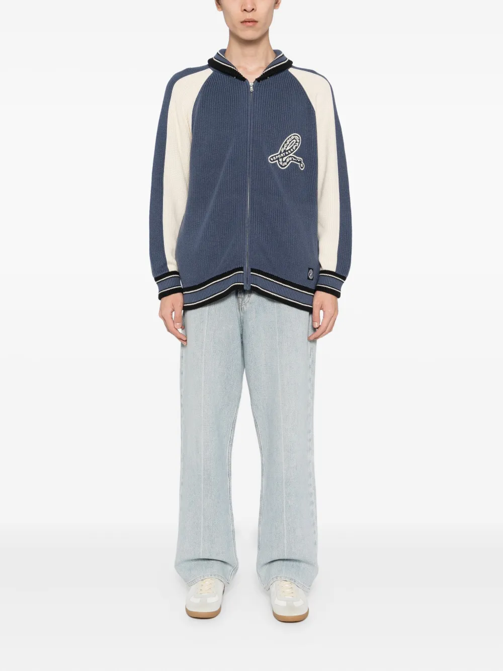 SPORT b. by agnès b. Vest met geborduurd logo Blauw