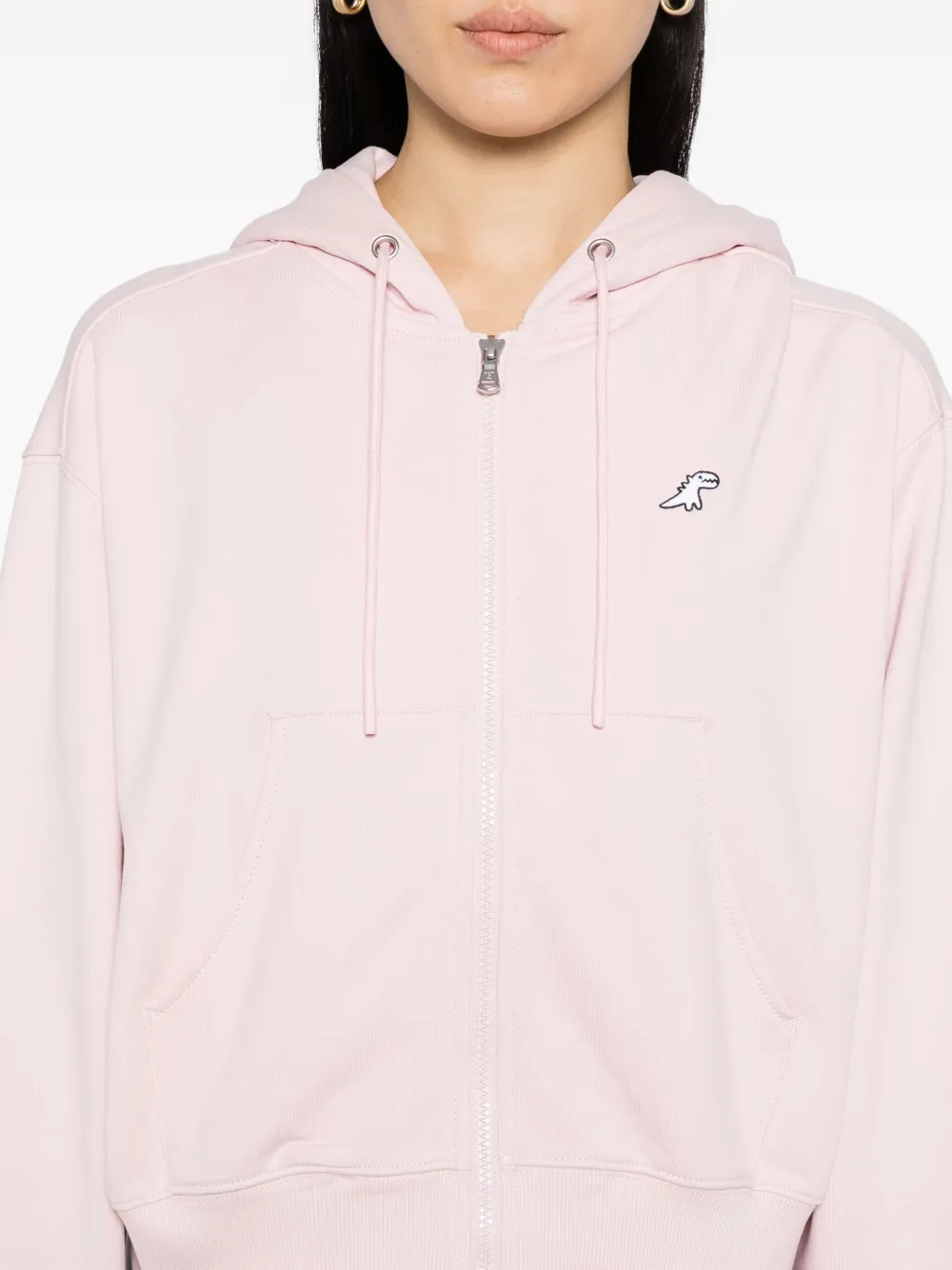 Dino-Embroidered Hoodie