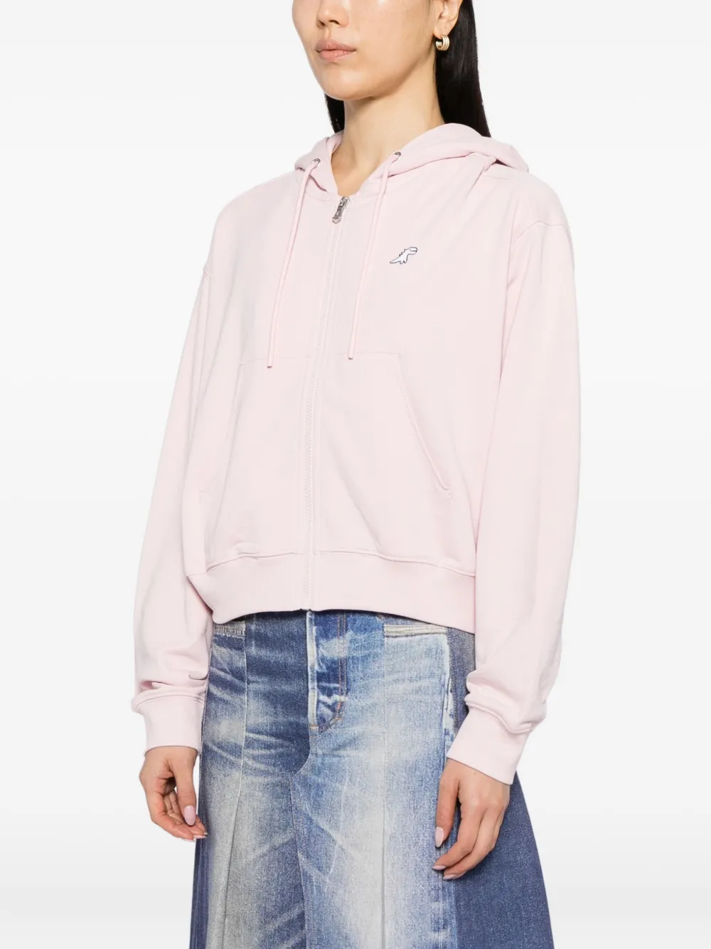 Dino-Embroidered Hoodie