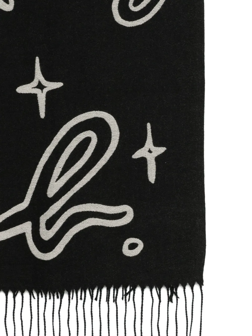 Sport B. By Agnès B. Dino-print Scarf In Black