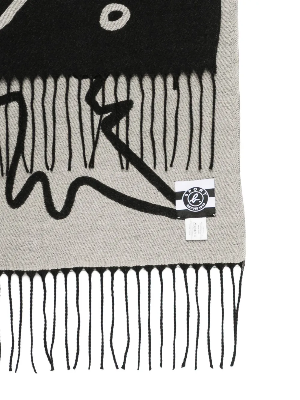 SPORT b. by agnès b. Sjaal met Dino-print Zwart