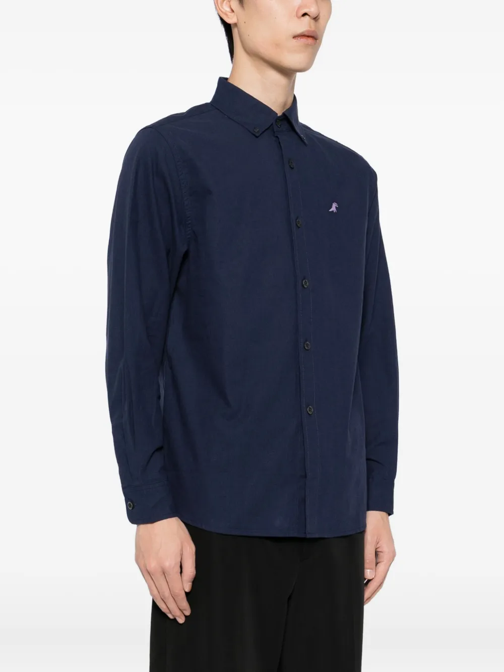 SPORT b. by agnès b. Overhemd met Dino-borduurwerk Blauw