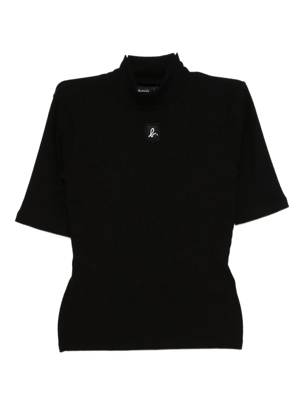 Agnès B. Logo-patch Top In Black