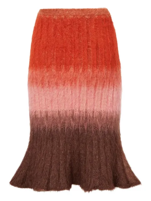 FENDI falda midi tejida de canalé