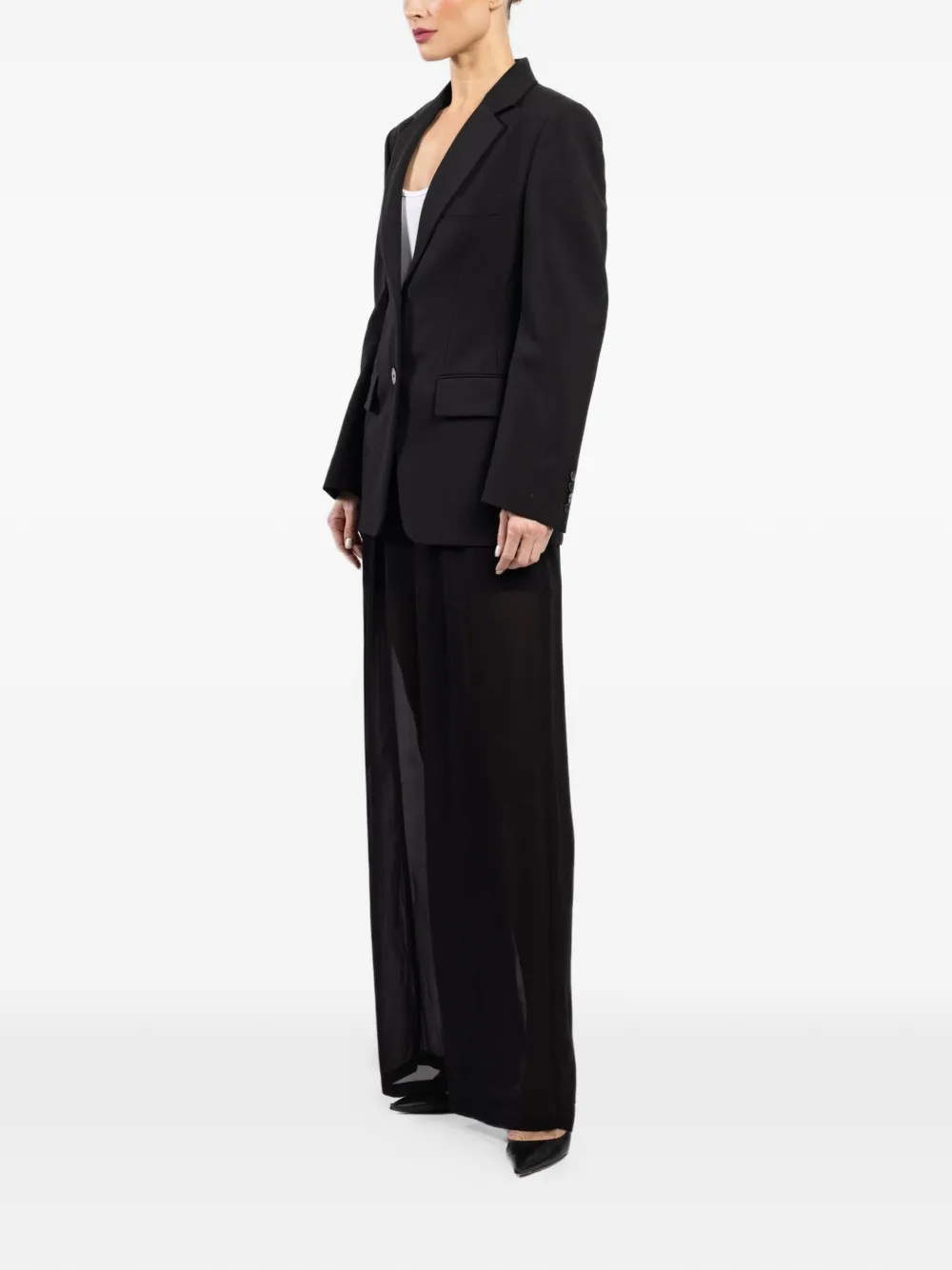  Mantu Single-breasted Blazer - Black 