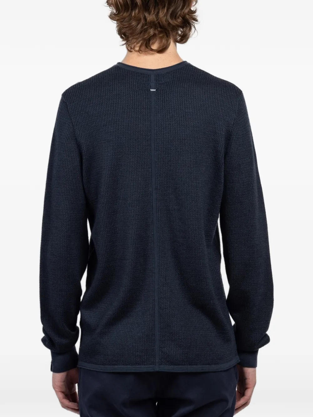 rag & bone Gregory wafelgebreide trui Blauw