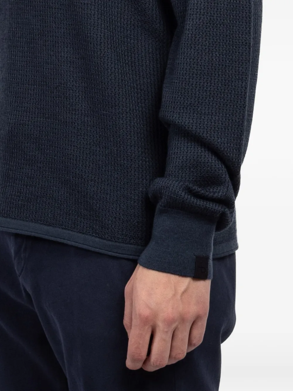 rag & bone Gregory wafelgebreide trui Blauw