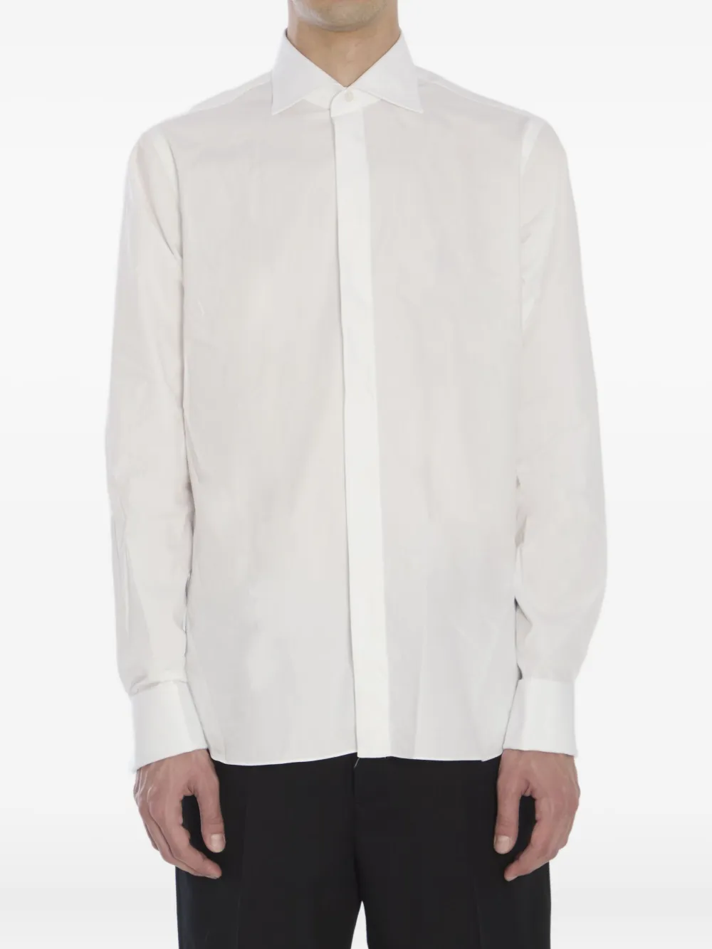 BORRIELLO NAPOLI camisa Marechiaro con cuello francés | blanco | Image 1