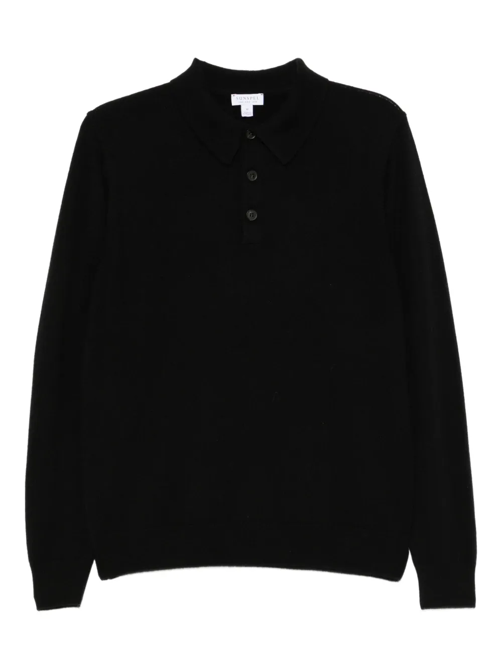 Sunspel lambs-wool jumper | Black | Image 1